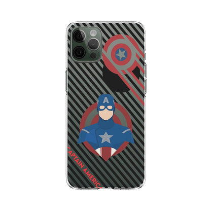 Captain America Silhouette Clear Soft Case-Oxvistore