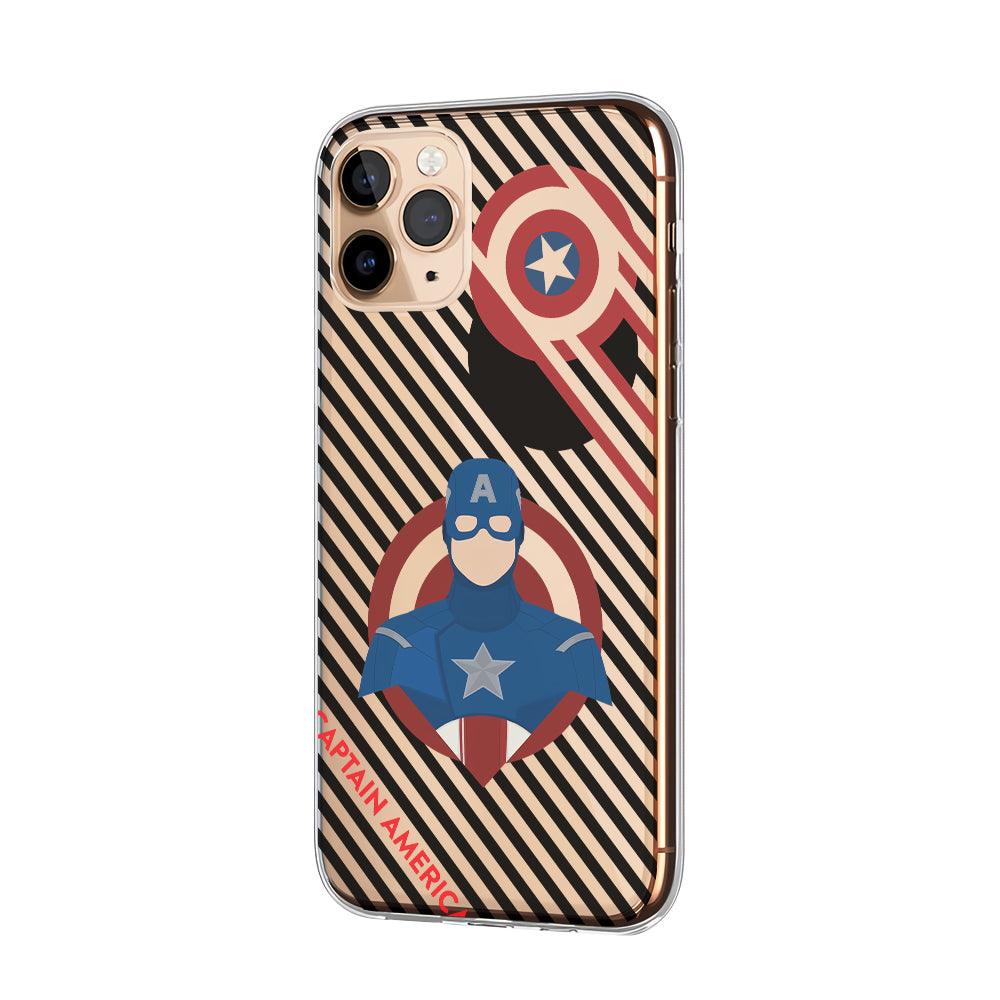 Captain America Silhouette Clear Soft Case-Oxvistore