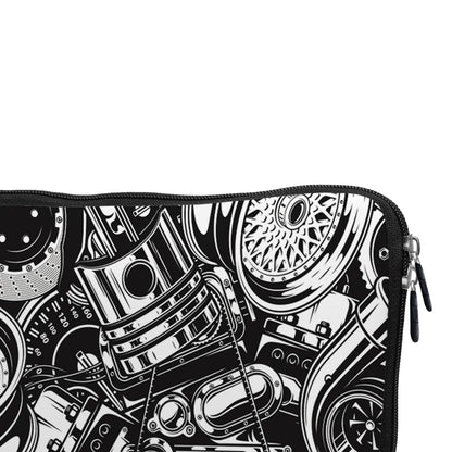 Car Parts Monochrome Laptop Sleeve Protective Cover