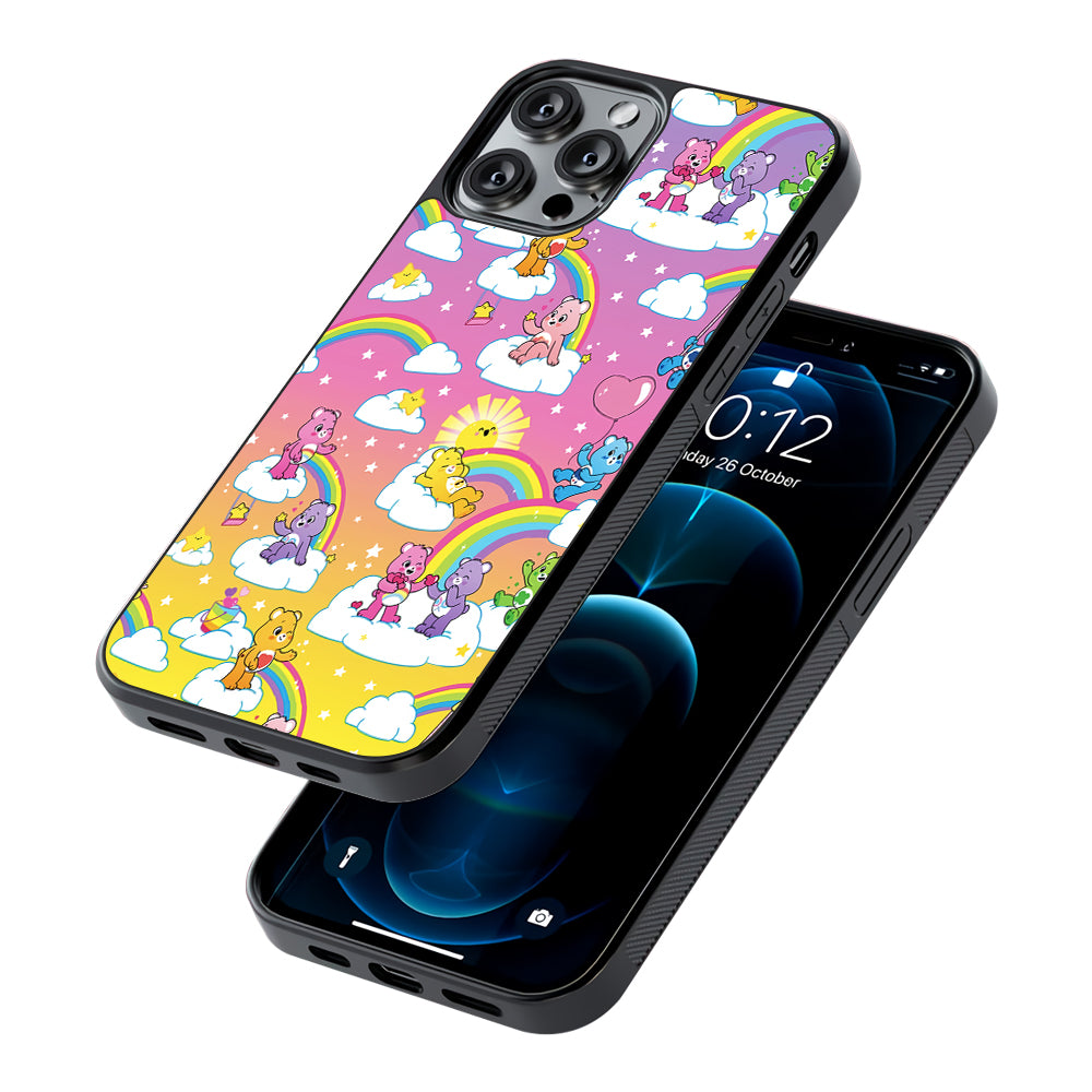 Care Bear Rainbow Pastel Trippy 2D Rubber Phone Case