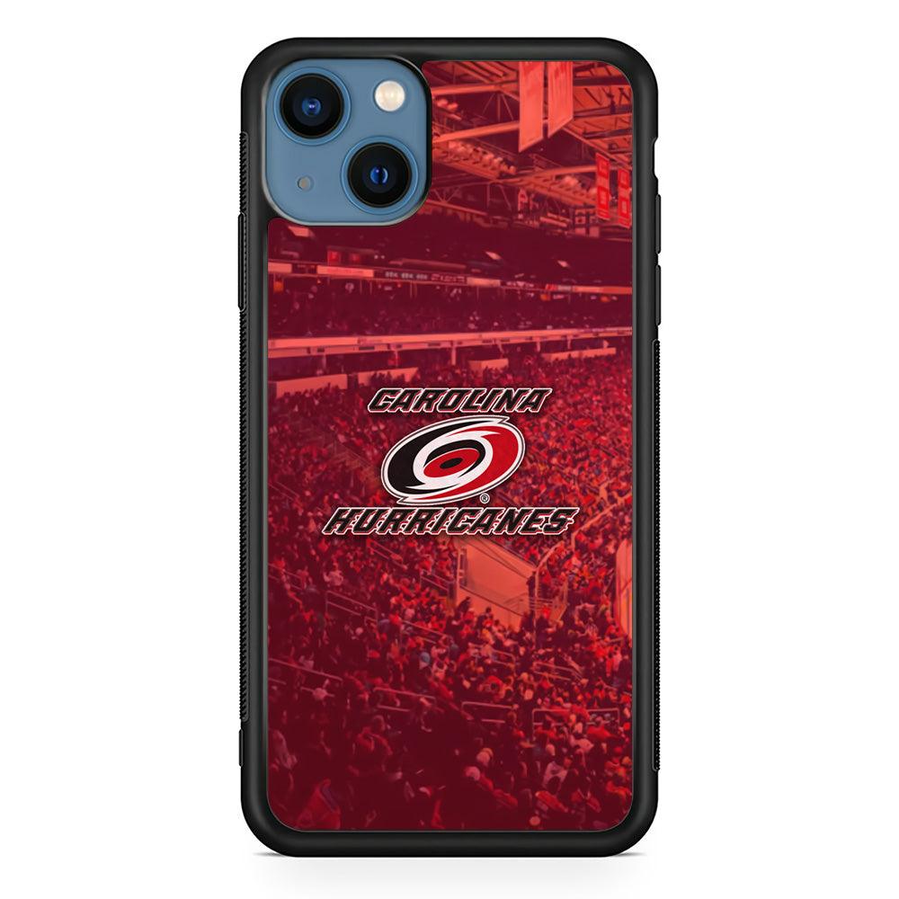 Carolina Hurricanes Fans on Duty iPhone 15 Case-Rubber Black (2D Case)-Oxvistore
