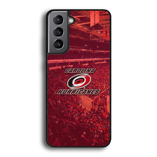 Carolina Hurricanes Fans on Duty Samsung Galaxy S24 Case-Rubber Black (2D Case)-Oxvistore