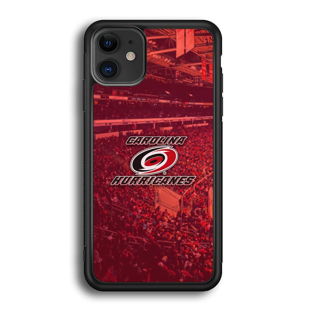 Carolina Hurricanes Fans on Duty iPhone 11 Case-Rubber Black (2D Case)-Oxvistore