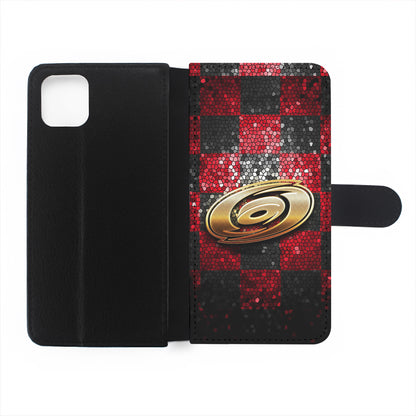 Carolina Hurricanes Glitter Flip Wallet Phone Case