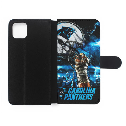 Carolina Panthers Art Flip Wallet Phone Case