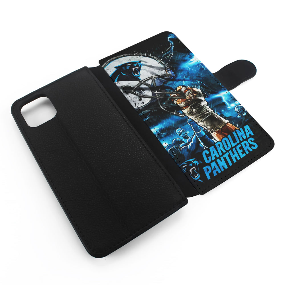 Carolina Panthers Art Flip Wallet Phone Case