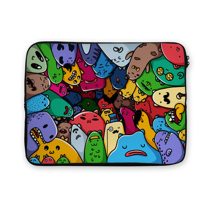 Cartoon Doodle Monster Gather Laptop Sleeve Protective Cover