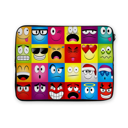 Cartoon Facial Expressions Laptop Sleeve Protective Cover