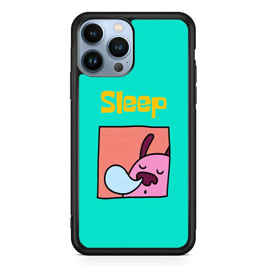 Cartoon Frame 'Sleep' iPhone 14 Pro Max Case-Rubber White (2D Case)-Oxvistore