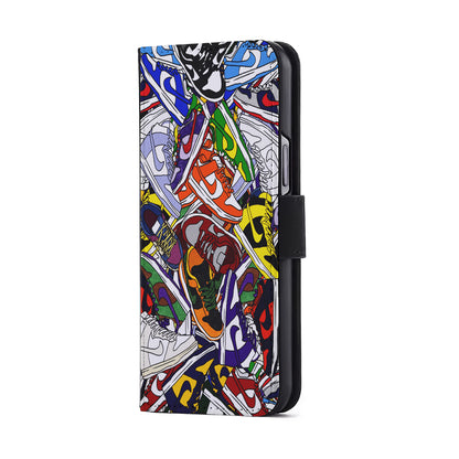 Cartoon Sneaker Nike Flip Wallet Phone Case