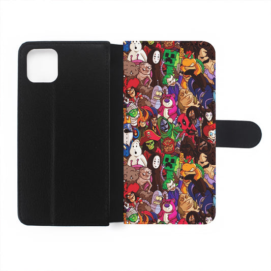 Cartoon Villain Collection Flip Wallet Phone Case