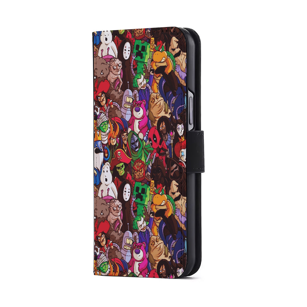 Cartoon Villain Collection Flip Wallet Phone Case