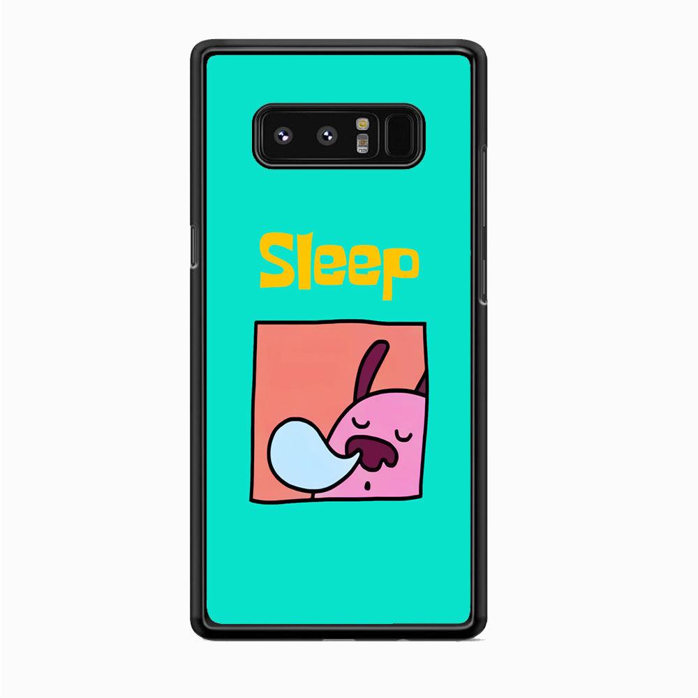 Cartoon Frame 'Sleep' Samsung Galaxy Note 8 Case-Rubber Black (2D Case)-Oxvistore