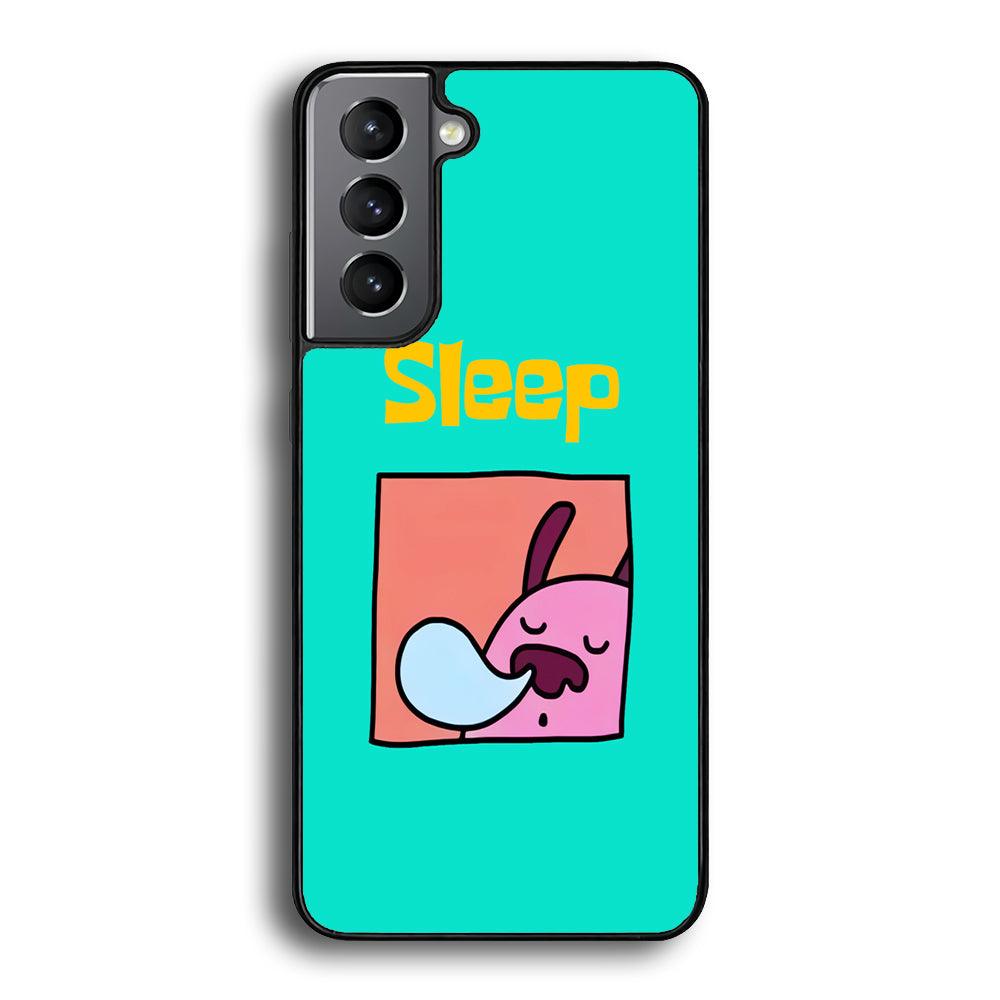 Cartoon Frame 'Sleep' Samsung Galaxy S23 Case-Rubber Black (2D Case)-Oxvistore