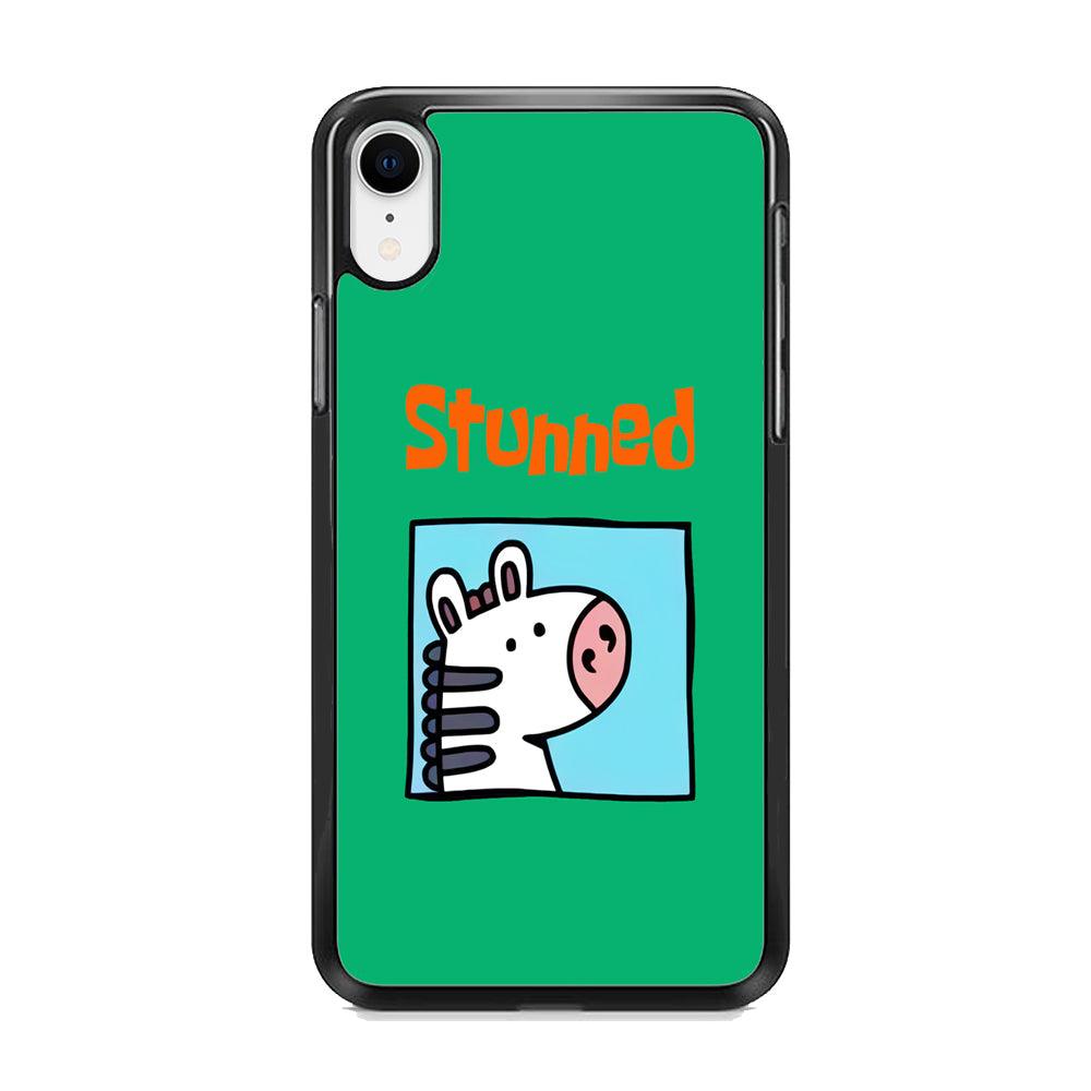 Cartoon Frame 'Stunned' iPhone XR Case-Rubber Black (2D Case)-Oxvistore