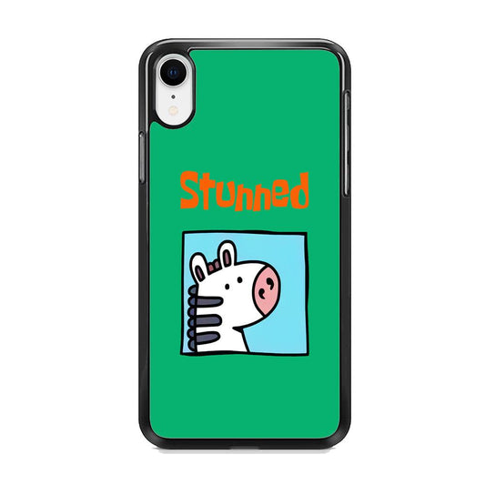Cartoon Frame 'Stunned' iPhone XR Case-Rubber Black (2D Case)-Oxvistore