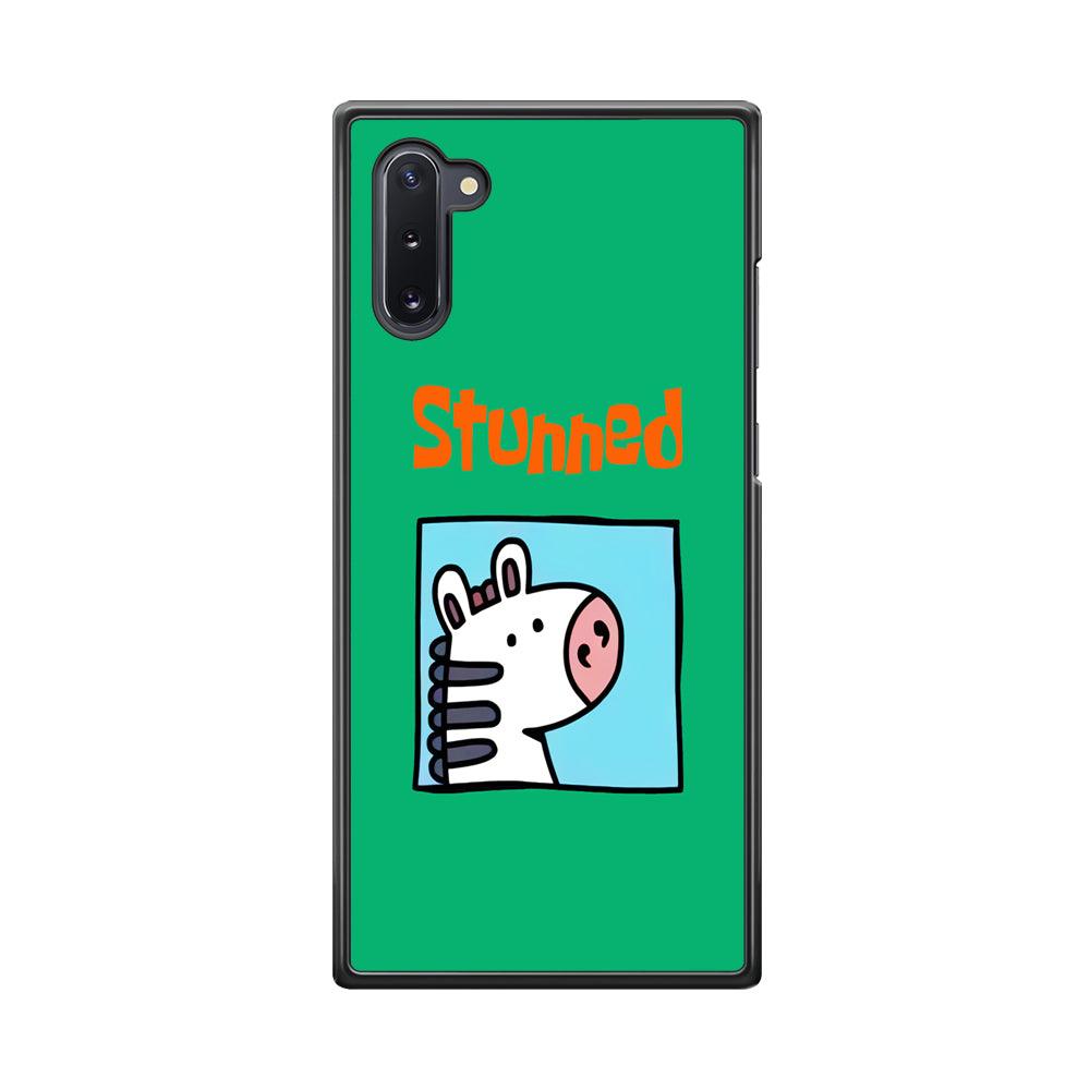 Cartoon Frame 'Stunned' Samsung Galaxy Note 10 Case-Rubber White (2D Case)-Oxvistore
