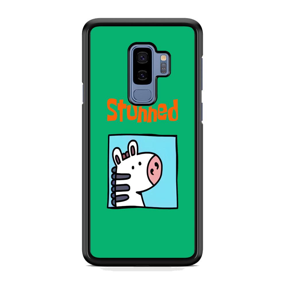 Cartoon Frame 'Stunned' Samsung Galaxy S9 Plus Case-Rubber Black (2D Case)-Oxvistore