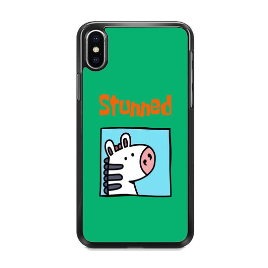Cartoon Frame 'Stunned' iPhone XS MAX Case-Rubber Black (2D Case)-Oxvistore