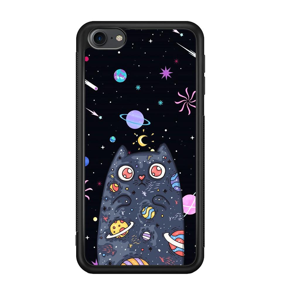 Cat Aesthetic Space Owner iPod Touch 6 Case-Rubber Black (2D Case)-Oxvistore