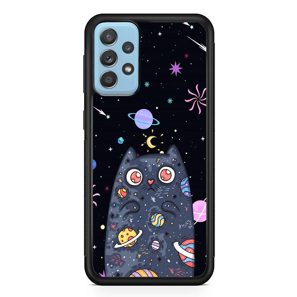 Cat Aesthetic Space Owner Samsung Galaxy A72 Case-Oxvistore