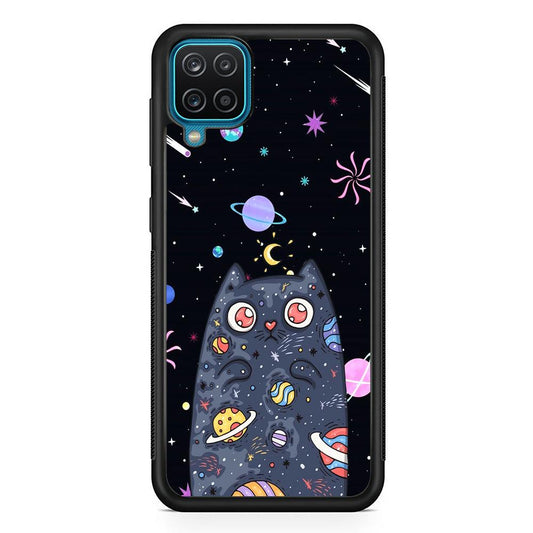 Cat Aesthetic Space Owner Samsung Galaxy A12 Case-Oxvistore