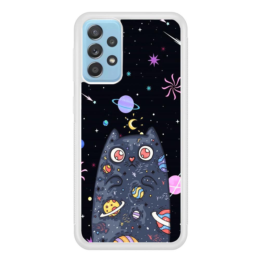 Cat Aesthetic Space Owner Samsung Galaxy A72 Case-Oxvistore