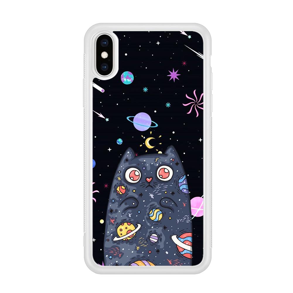 Cat Aesthetic Space Owner iPhone X Case-Oxvistore