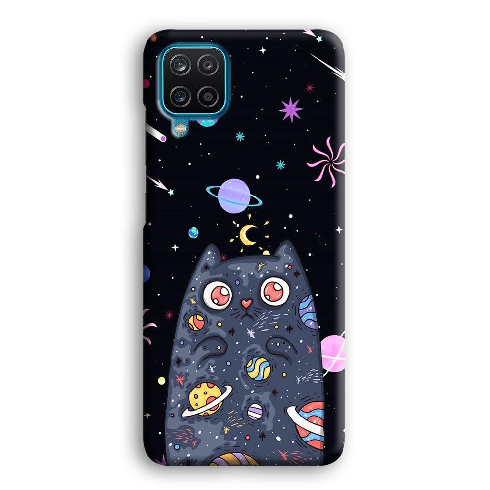 Cat Aesthetic Space Owner Samsung Galaxy A12 Case-Oxvistore