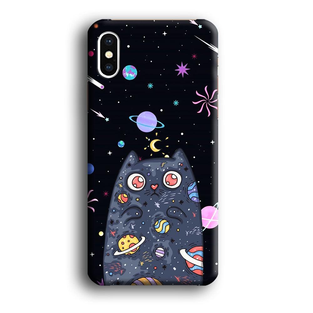 Cat Aesthetic Space Owner iPhone X Case-Oxvistore