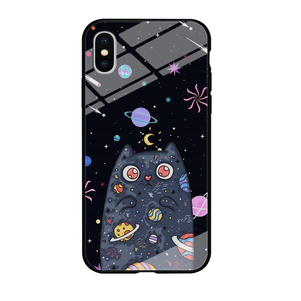 Cat Aesthetic Space Owner iPhone X Case-Oxvistore