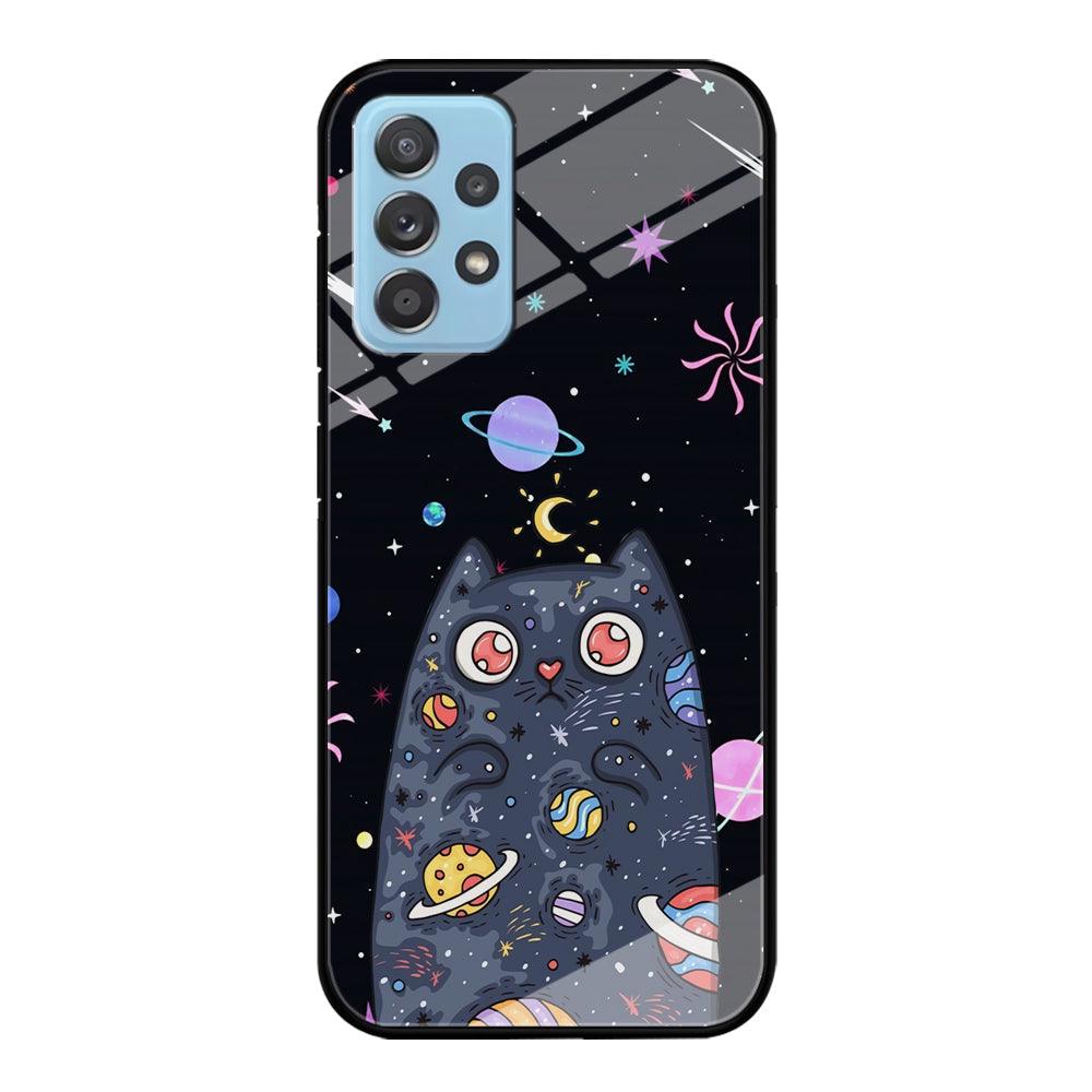 Cat Aesthetic Space Owner Samsung Galaxy A72 Case-Oxvistore