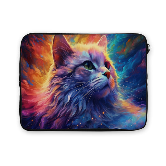 Cat Colorful Animal Art Laptop Sleeve Protective Cover