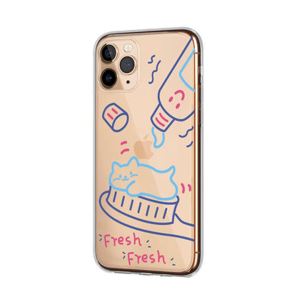 Cat Shaped Toothpaste Clear Soft Case-Oxvistore