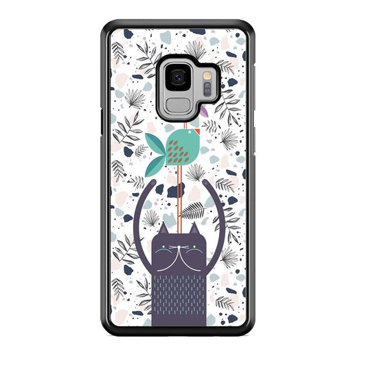 Cat Fish Ahead Samsung Galaxy S9 Case-Rubber Black (2D Case)-Oxvistore