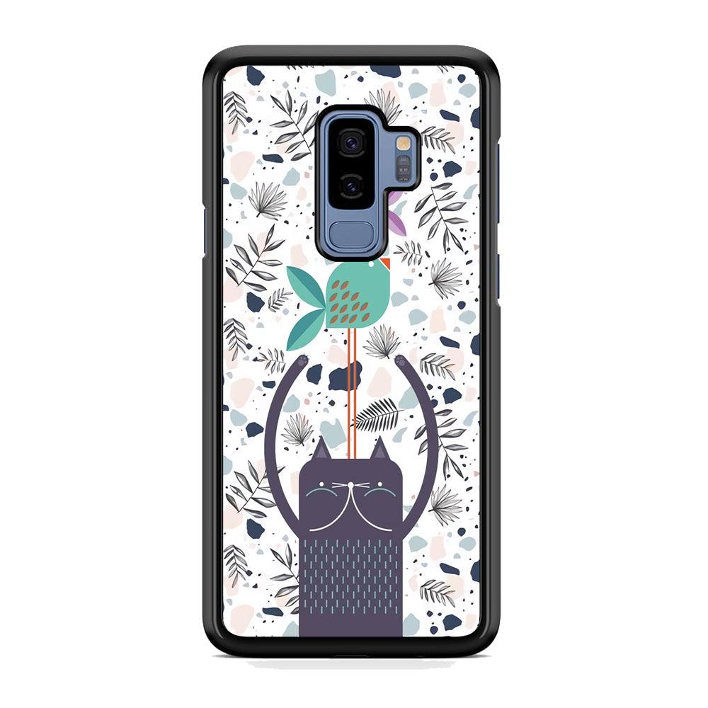 Cat Fish Ahead Samsung Galaxy S9 Plus Case-Rubber Black (2D Case)-Oxvistore