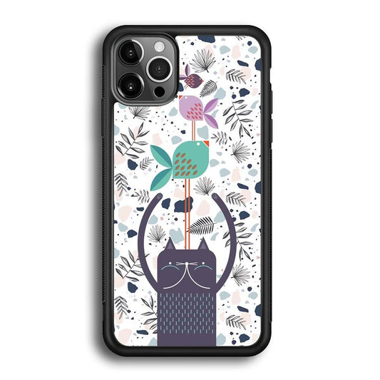 Cat Fish Ahead iPhone 12 Pro Max Case-Rubber White (2D Case)-Oxvistore