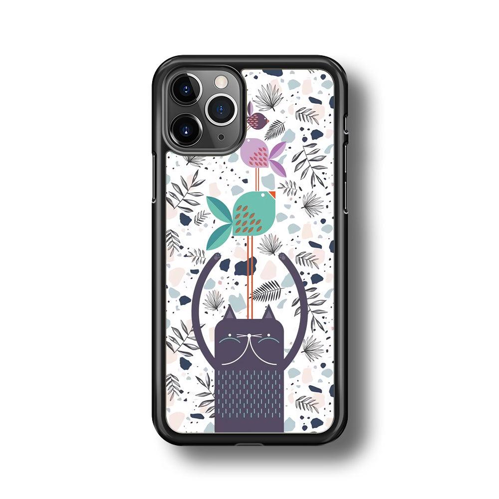Cat Fish Ahead iPhone 11 Pro Max Case-Rubber Black (2D Case)-Oxvistore