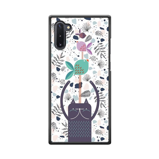 Cat Fish Ahead Samsung Galaxy Note 10 Case-Rubber Black (2D Case)-Oxvistore