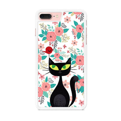 Cat, Flower and Bird iPhone 8 Plus Case-Oxvistore