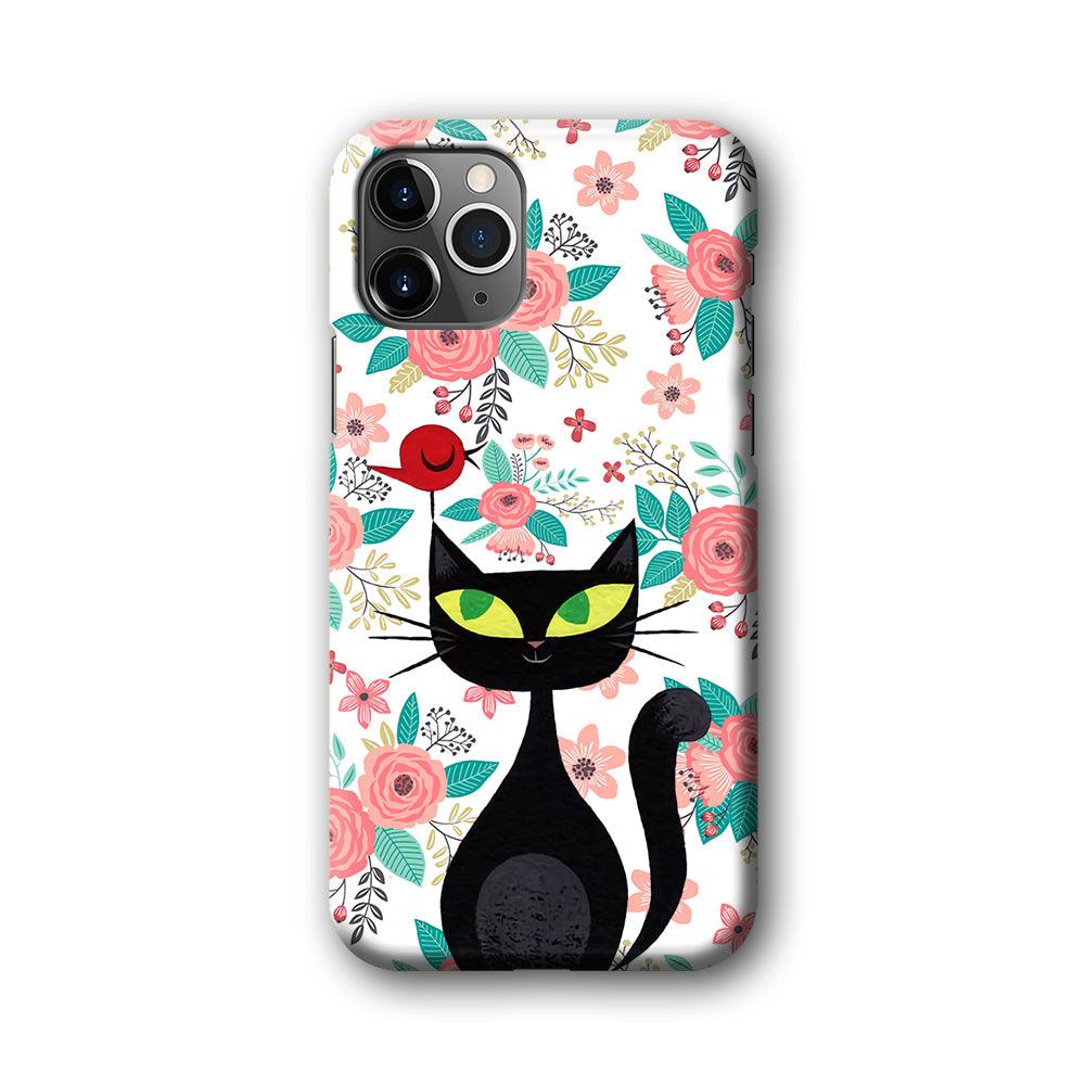 Cat, Flower and Bird iPhone 11 Pro Max Case-Oxvistore