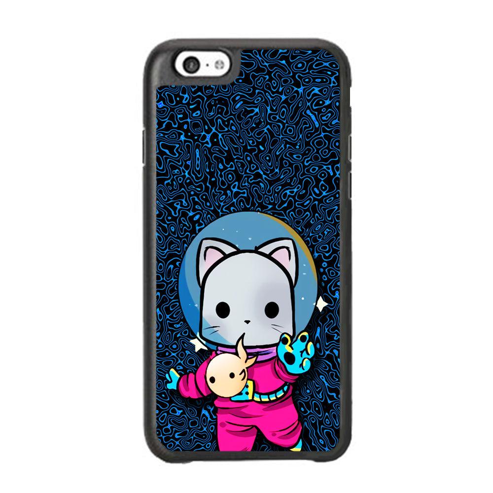 Cat Suit for Space iPhone 6 Plus | 6s Plus Case-Rubber Black (2D Case)-Oxvistore