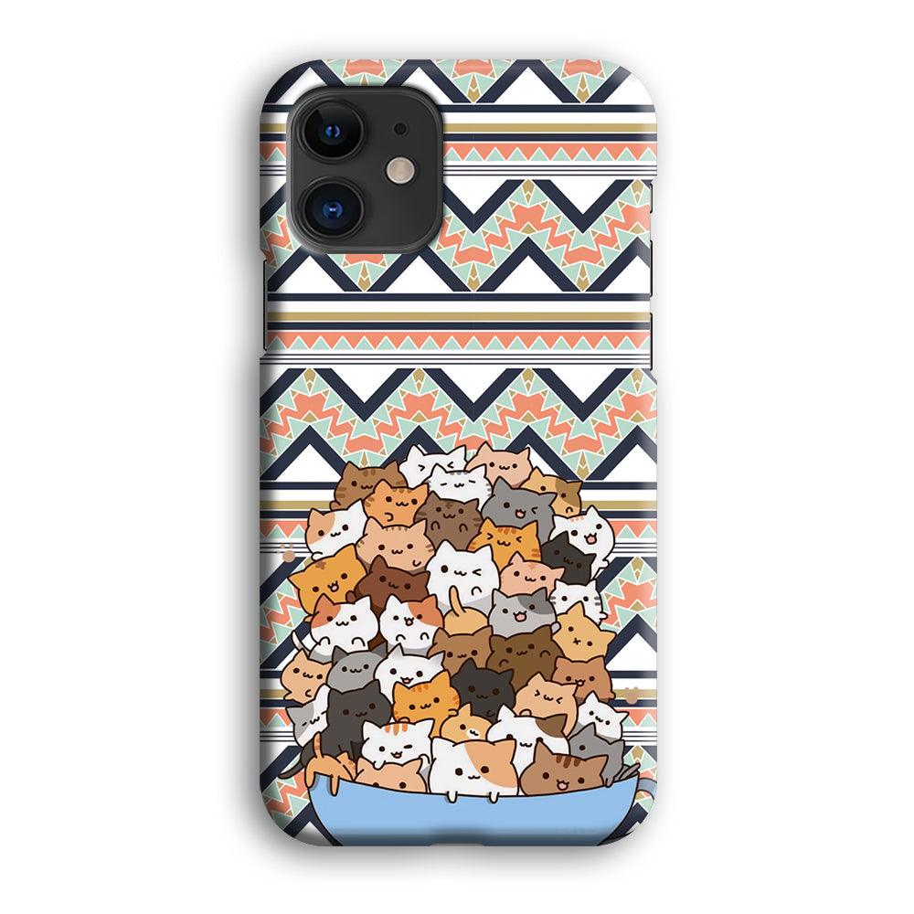 Cat a Cup of Festivity iPhone 12 Case-Oxvistore