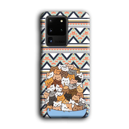 Cat a Cup of Festivity Samsung Galaxy S20 Ultra Case-Oxvistore