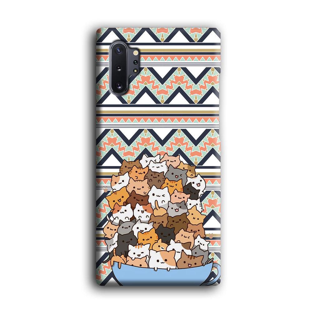 Cat a Cup of Festivity Samsung Galaxy Note 10 Plus Case-Oxvistore