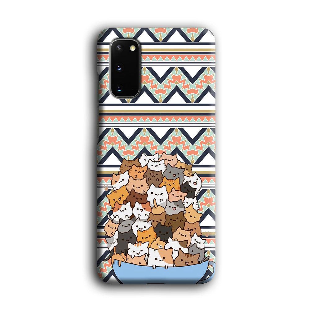 Cat a Cup of Festivity Samsung Galaxy S20 Case-Oxvistore