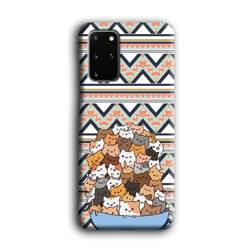 Cat a Cup of Festivity Samsung Galaxy S20 Plus Case-Oxvistore