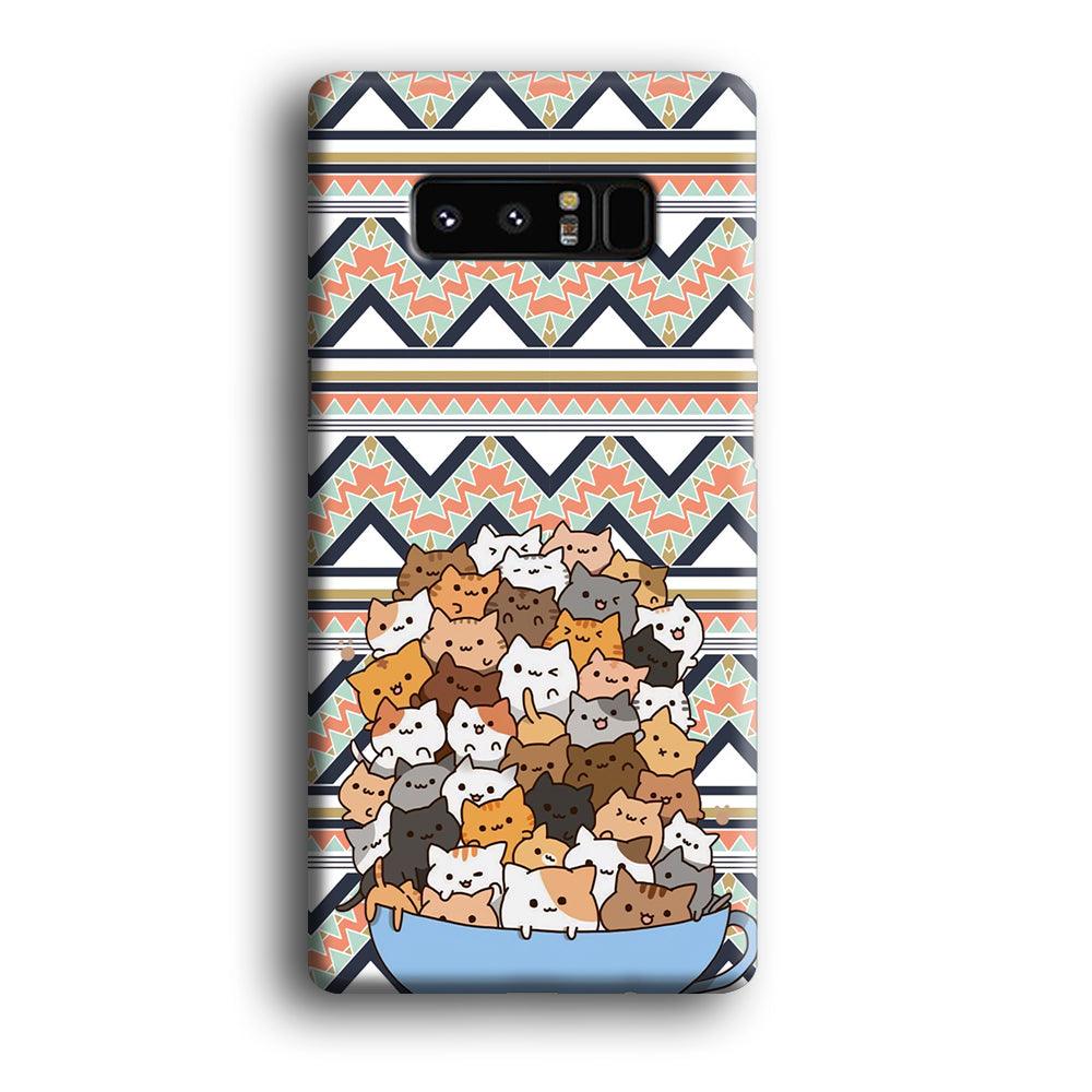 Cat a Cup of Festivity Samsung Galaxy Note 8 Case-Oxvistore