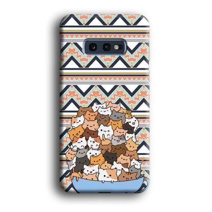 Cat a Cup of Festivity Samsung Galaxy S10E Case-Oxvistore