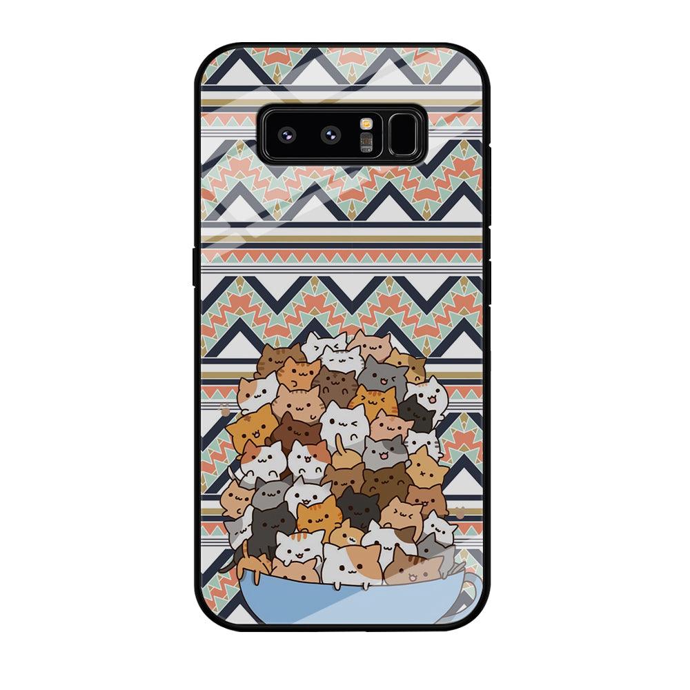 Cat a Cup of Festivity Samsung Galaxy Note 8 Case-Oxvistore